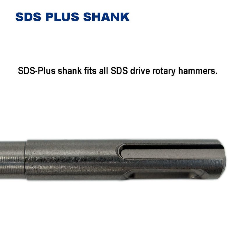 Drill Hulk 1/2-Inch Carbide-Tipped SDS-Plus Rotary Hammer Drill Bit for Concrete, Brick, Stone, Pack of 6 - Image 5